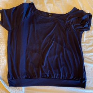 Torrid Blue off shoulder tee size 3